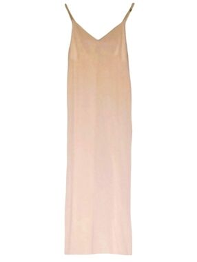 Vintage Lorraine Dress Slip Lingerie Cream Pale Peach Maxi Long Nightgown 80s